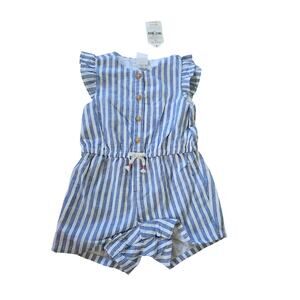 Gymboree Blue Striped Shorts Romper